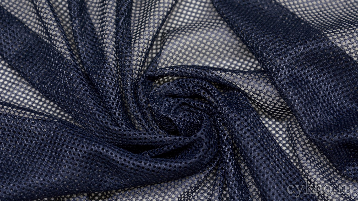 Ткань Сетка-стрейч темно-синяя